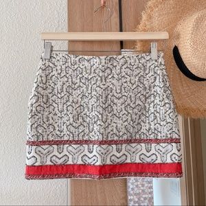 Zara Trafaluc mini beaded skirt